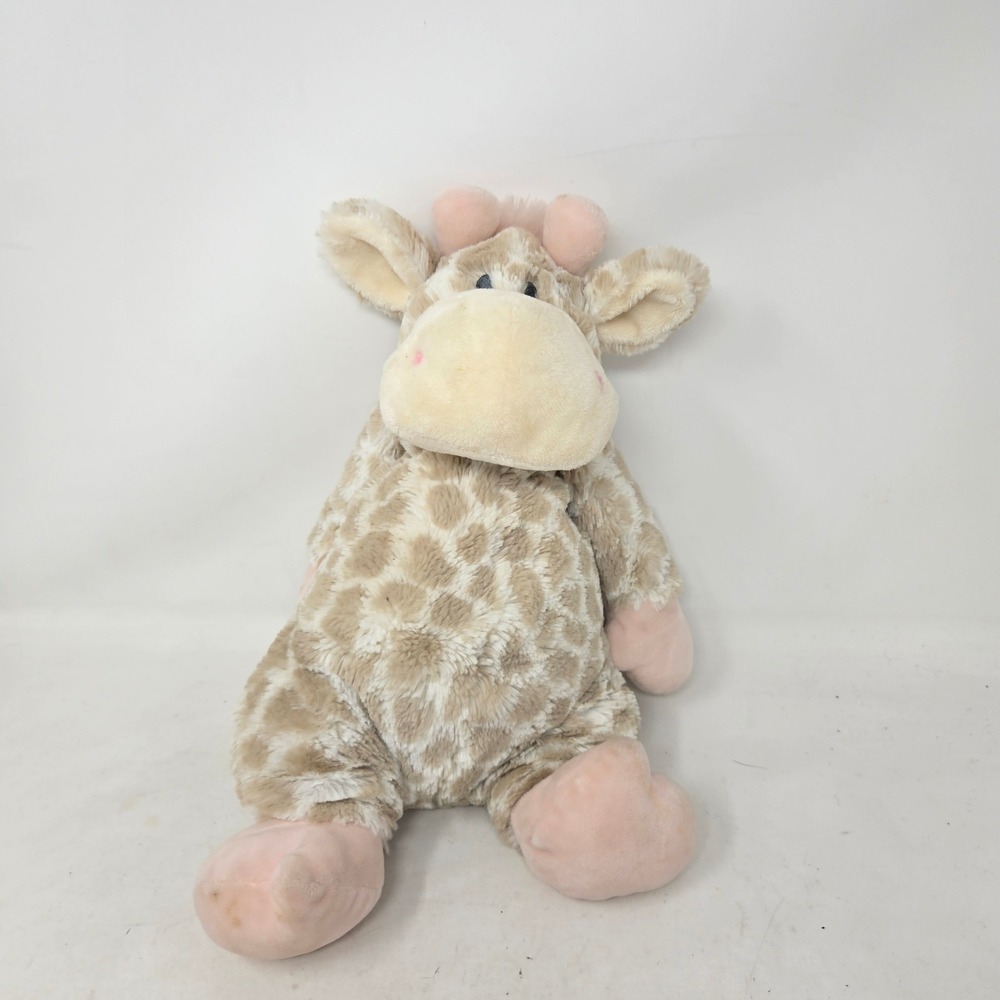 Demdaco Nat & Jules Luxurious Baby Sadie Giraffe Plush Stuffed Animal Tan Pink